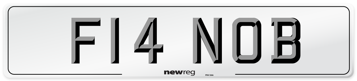 F14 NOB Number Plate from New Reg